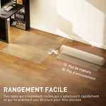 Tapis de chaise de bureau rectangulaire, antidérapants en plastique transparent 120x120cm