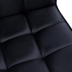 Chaise de bureau fauteuil manager pivotant hauteur réglable revêtement synthétique capitonné noir