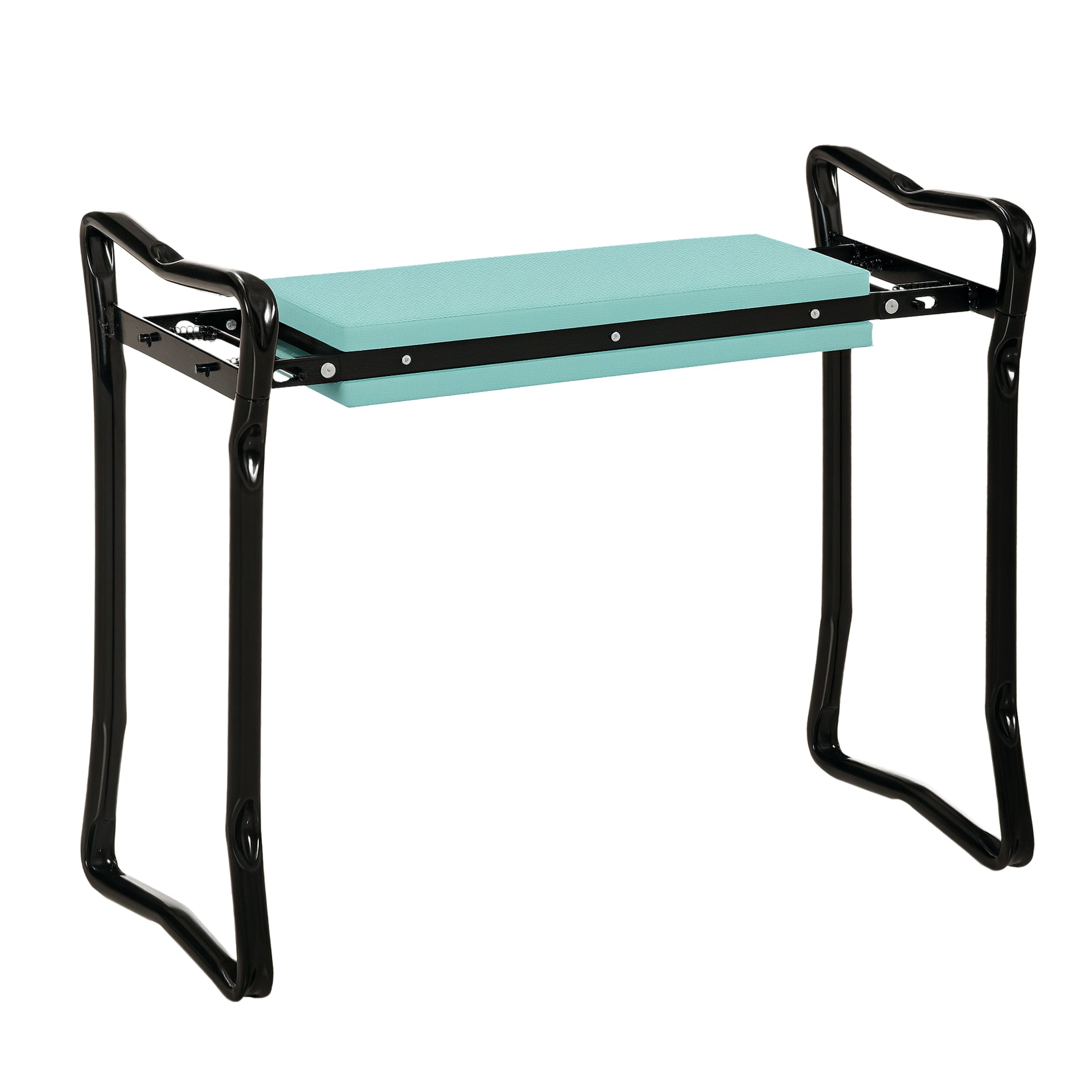 Tabouret de Jardin Pliable agenouilloir de Jardin siège Jardinage avec Coussin Acier EVA Noir Vert