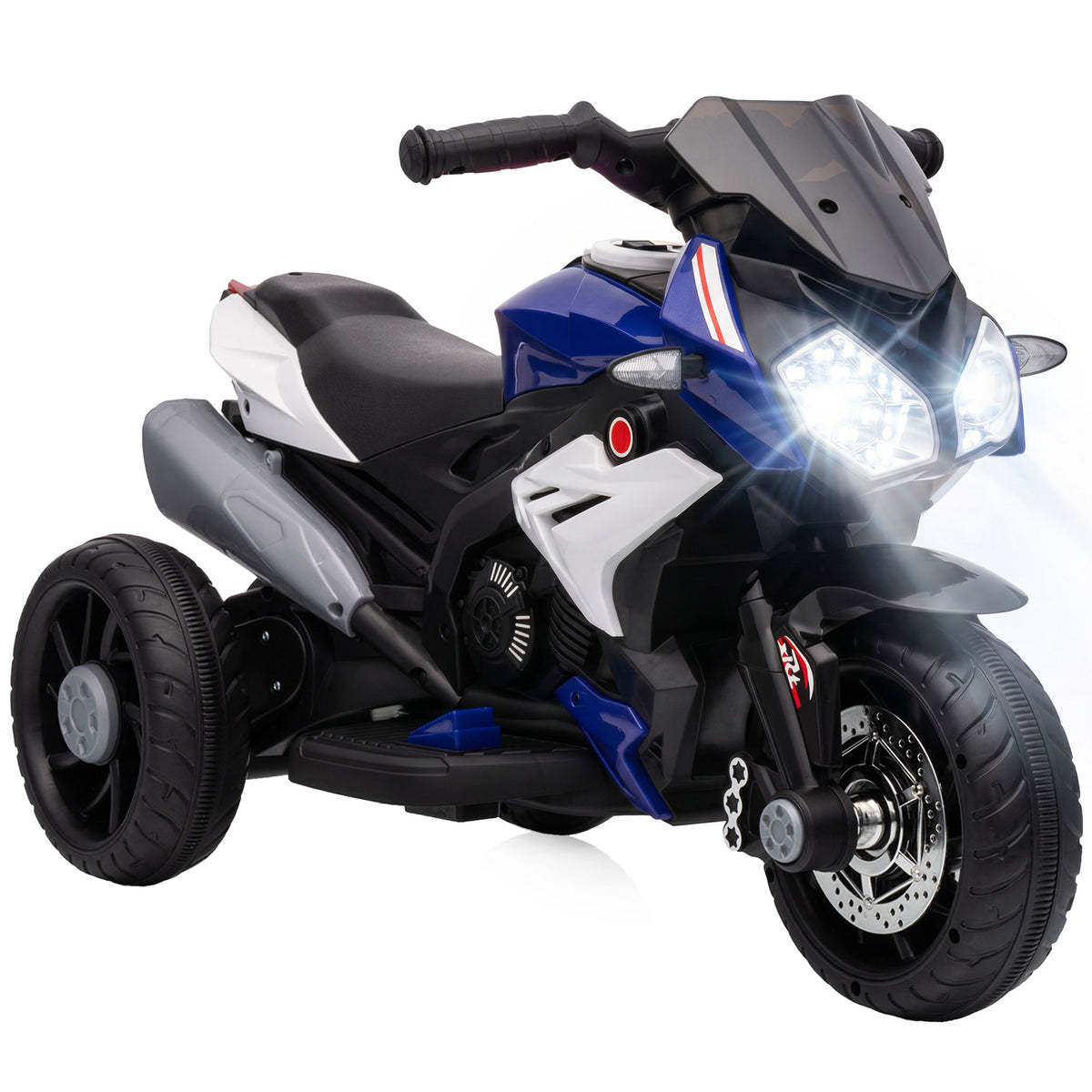 Elektrisches Dreirad für Kinder 6 V, Elektroauto für Kinder von 3 bis 5 Jahren, Licht- und Soundeffekte, 86x42x52 cm, blau