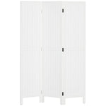 Paravent en bois séparateur de pièce closion intérieur pliable 3 panneaux en bois 120 x 170 cm blanc