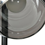 Lampadaire sur pied salon en métal avec 3 abat-jours globe métal chromé 40W Ø 36 x 162H cm noir et gris