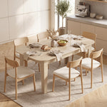Tavolo da pranzo allungabile per 4-6 persone, 140-180 cm, tavolo da cucina ovale con bordi arrotondati, rovere