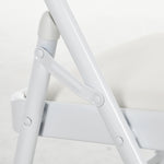 Lot de 4 chaises pliantes chaises de salle à manger portables cadre en acier dim. 45l x 46P x 78H cm blanc