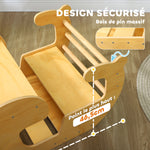 Arche d'escalade pour enfants, table à jouets pour enfants 18-48 mois, design 2 en 1, charge max. 50 kg, bois naturel