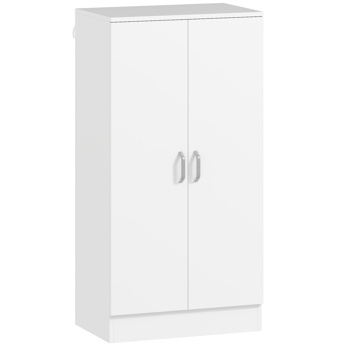 Meuble à chaussures 14 paires armoire à chaussures 7 niveaux avec 6 étagères réglables 2 portes à fermeture douce blanc