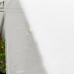 Bâche de rechange serre tunnel 12 m² 4 x 3 x 2 m PE anti-UV imperméable 8 fenêtres + porte enroulable zippée blanc