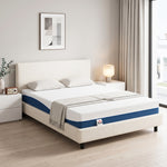 Matelas 140x190cm, matelas 2 personnes, mousse à mémoire de forme au thé vert, housse amovible lavable, fermeté moyenne