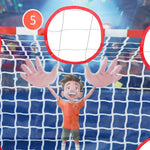 Cage de handball enfant exterieur but 5 zones cibles ballon de handball gonflable pompe 116 x 48 x 76 cm blanc
