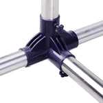 Portant à Vêtements, Tringle Réglable à Roulettes en Acier Inox, Charge Max. 25 kg, Argent