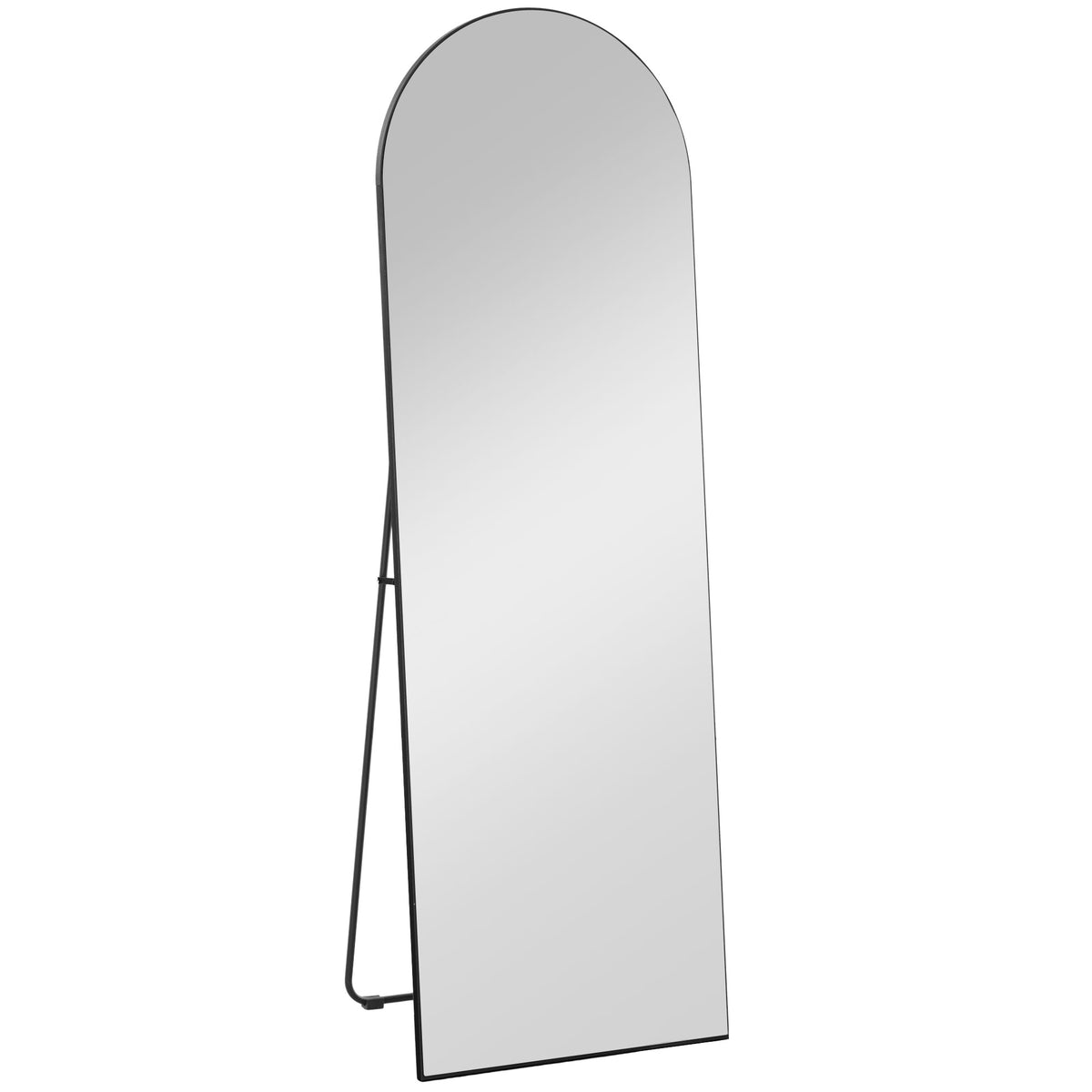 Miroir en pleine longueur 50 x 150 cm miroir sur pied grand miroir mural sans cadre  pour salon, noir