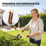 Ensemble de 4 cisailles de jardin avec taille-haies, ébrancheurs, sécateurs et scie pliable, poignée en aluminium