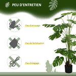 Plante artificielle arbre artificiel monstera deliciosa avec pot inclus hauteur 180 cm intérieure vert