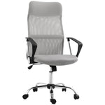 Fauteuil de bureau manager dossier ergonomique hauteur assise réglable pivotant tissu maille 63x65x119109-119cm gris