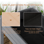 Jardinière sur Pieds Potager dim. 122,5L x 56,5l x 76H cm Inserts d'irrigation + Feutre de Drainage Bois Massif Sapin