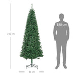 Sapin de Noël Artificiel 210H cm 865 Branches épines Imitation Nordmann Grand réalisme Vert