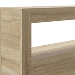Badezimmer-Aufbewahrungsmöbel auf Rollen WC-Schrank Toilettenregal offenes Regal 2 Schubladen 16 x 52 x 71,5 cm Eiche