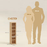 Lot de 2 étagères colonnes armoire de rangement CD-DVD 12 compartiments 21 x 22,5 x 88,5 cm capacité 204 CD bois naturel