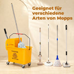 Chariot de nettoyage lavage seau de ménage 20 L avec essoreur et séparateur eau sale propre jaune 60L x 27l x 70,5H cm