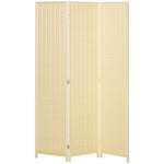 Paravent en bois séparateur de pièce closion de séparation pliable 3 panneaux 135 x 180 cm bois naturel