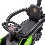 Voiture à pousser pour enfants porteur enfants 1 à 3 ans multi-équipée avec poignée de poussée, klaxon et volant, vert