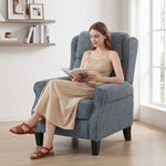 Fauteuil relax inclinable en polaire Teddy, fauteuil de relaxation avec repose-pieds extensible, assise rembourrée, gris