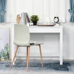 Bureau d'ordinateur, table informatique, style moderne, cadre renforcé en forme X, 105 x 50 x 76 cm, blanc