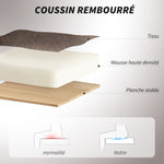 Fauteuil de bureau, chaise bureau ergonomique, hauteur réglable, accoudoirs relevables, 70 x 70 x 114-122 cm, marron