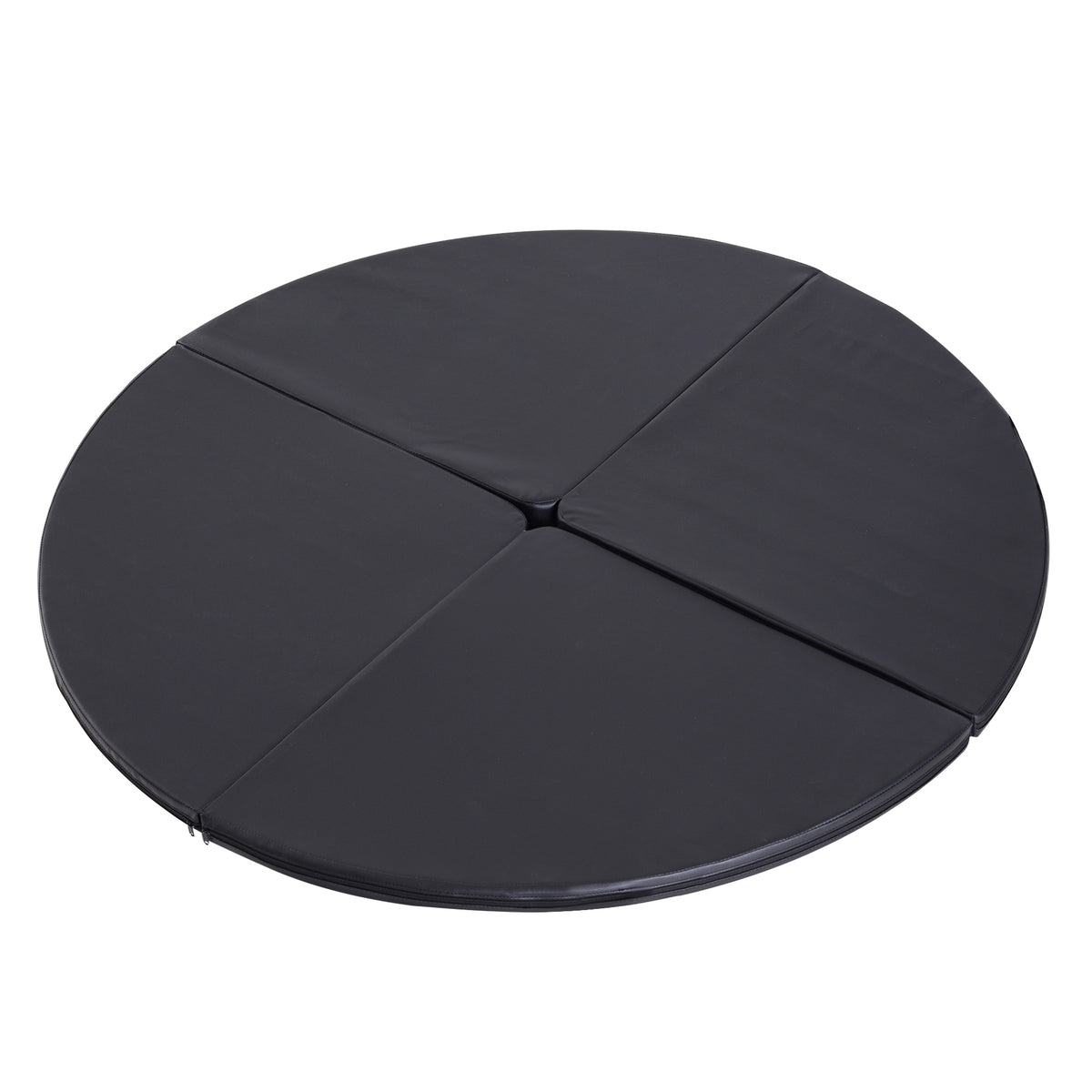 Tapis de pole dance pliable pole dance mat  Ø 150 cm épaisseur 5 cm revêtement plastique noir