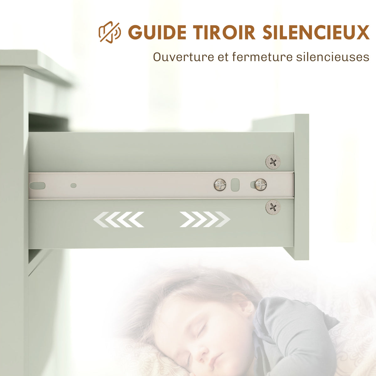 Buffet salon, meuble de rangement avec tiroir, double porte, étagère réglable, 80 x 40 x 90 cm, vert clair
