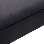 Banc Entrée Bout de Lit Rembourré pour Chambre à Coucher, Tissu à Voile, 102 x 36 x 51 cm, Noir