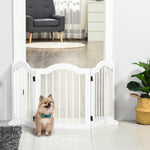 Lot de 2 barrières de sécurité barrière modulable pliable pour animaux de compagnie pied de support 154,5 x 61 cm blanc
