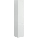 Meuble colonne rangement salle de bain 2 placards 3 étagères réglables style contemporain 30 x 28 x 152,5 cm blanc