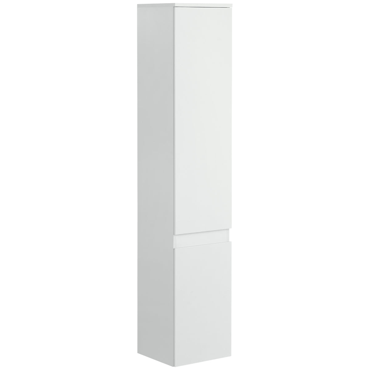 Meuble colonne rangement salle de bain 2 placards 3 étagères réglables style contemporain 30 x 28 x 152,5 cm blanc