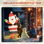 Père Noël lumineux de 90 cm avec 97 LED blanc chaud, décoration de Noël pour intérieur et extérieur