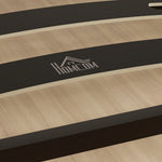 Estructura de cama de 140 x 190 cm, cama matrimonial con somier de láminas de madera maciza y piecero, con almacenamiento debajo, color negro