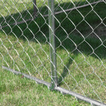 Chenil extérieur avec toit pour chien 5 m² parc grillagé espace couvert acier galvanisé 230 x 230 x 175 cm