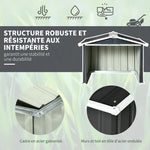 Abri de jardin pour tondeuse à gazon robot-tondeuse - garage tondeuse robot - tôle acier gris