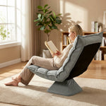 Fauteuil de sol paresseux fauteuil relax fauteuil salon design capitonné inclinaison dossier réglable pivotant 360°