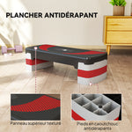 Stepper Fitness Aerobic - .fr x FFHandball - hauteur reglable surface antiderapante 80 x 31 x 20 cm noir gris clair