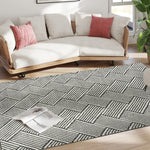 Tapis salon 200 x 140 cm poils courts lavable en machine hypoallergénique pour salon, chambre à coucher, bureau, gris