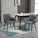 Chaises de Salle à Manger Chaises de Visiteur Design scandinave - Lot de 2 chaises - Pieds effilés métal Noir