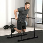 Dips barre parallèle Station de Musculation Réglable en Acier, hauteur réglables avec 4 niveaux pour Dips, Push Up, Parallettes Fitness, noir