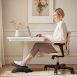 Repose-pieds ergonomique de bureau hauteur et inclinaison réglables 46 x 35 cm noir