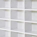Étagère Rangement CD/DVD Meuble de Rangement pour 1116 CDs 36 Compartiments réglables en Hauteur Blanc