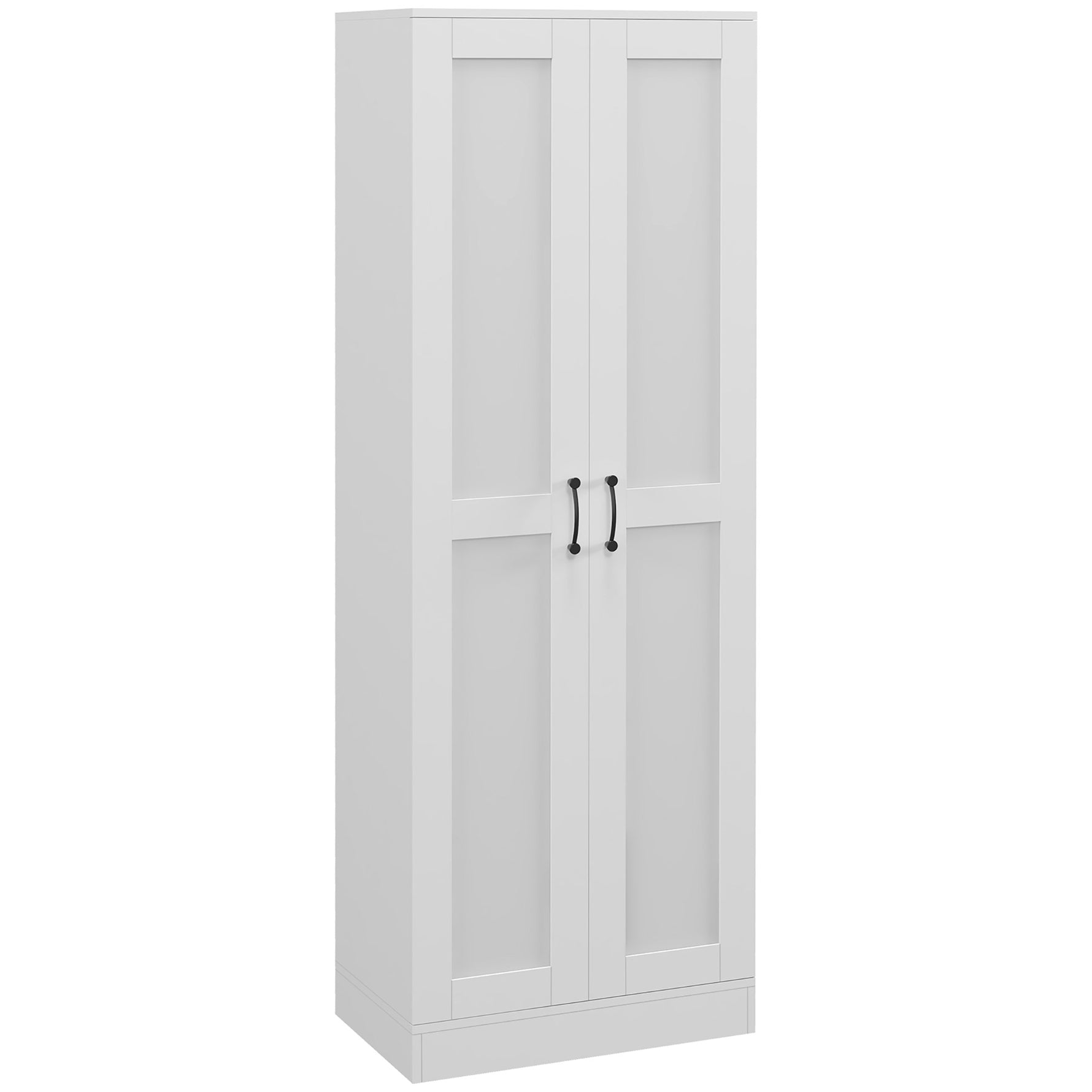 Armoire 2 portes meuble de rangement avec 5 étagères, style contemporain, 60L x 36,5l x 175H