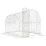 Serre de jardin tunnel 3 x 2 x 2 m 6 m² avec porte à charnières bâche en PE 150 g/m² pour Légumes Plantes Fleurs