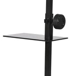 Support de lampe chauffante pour reptiles hauteur et largeur réglables pour amphibiens base en acier 32 x 9 x 67 cm noir