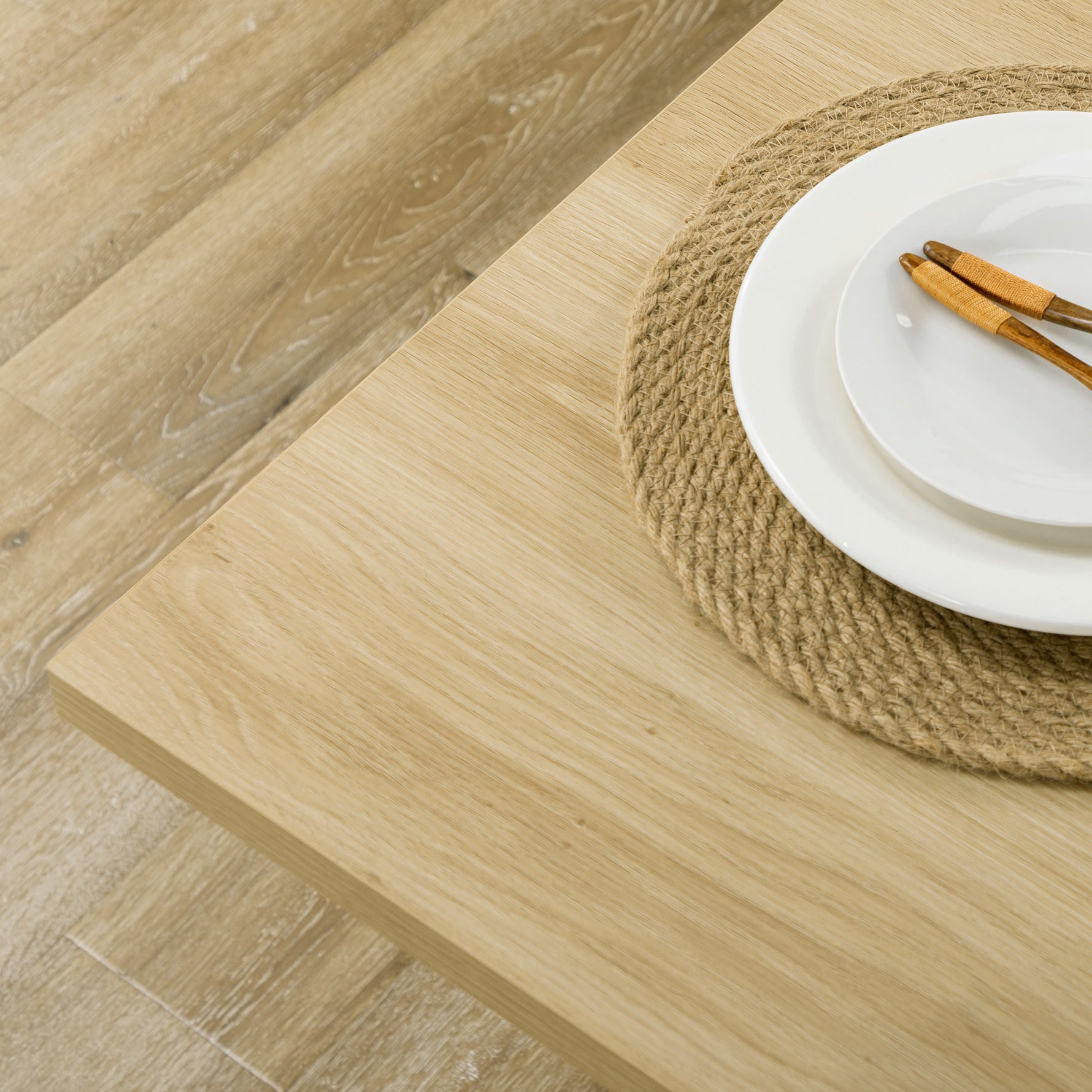 Ilot central cuisine table avec grand plan de travail 4 personnes - dim. 110L x 70l x 75,5H cm