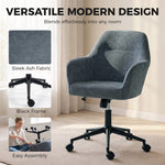 Chaise Bureau Ergonomique, Fauteuil de Bureau en Chenille avec Hauteur Réglable, Fonction Bascule, Bleu